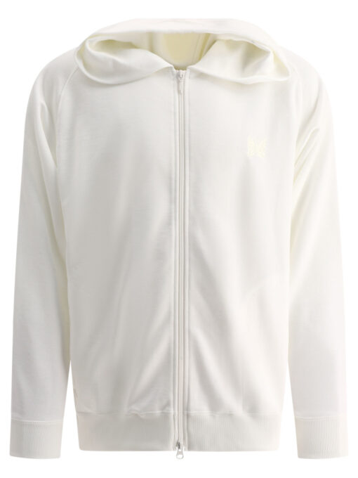 Embroidered zippered sweatshirt