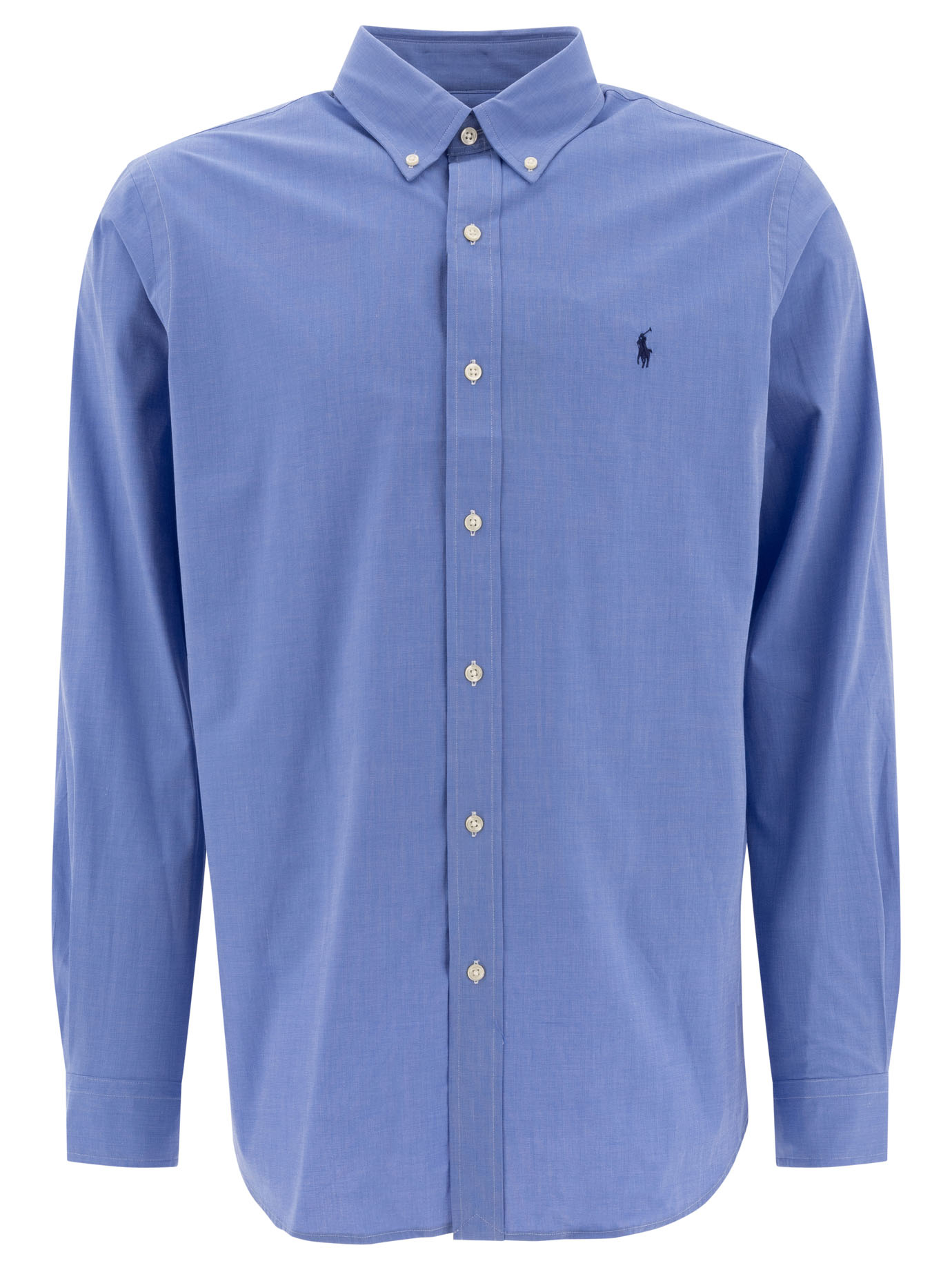 Custom-fit stretch poplin shirt