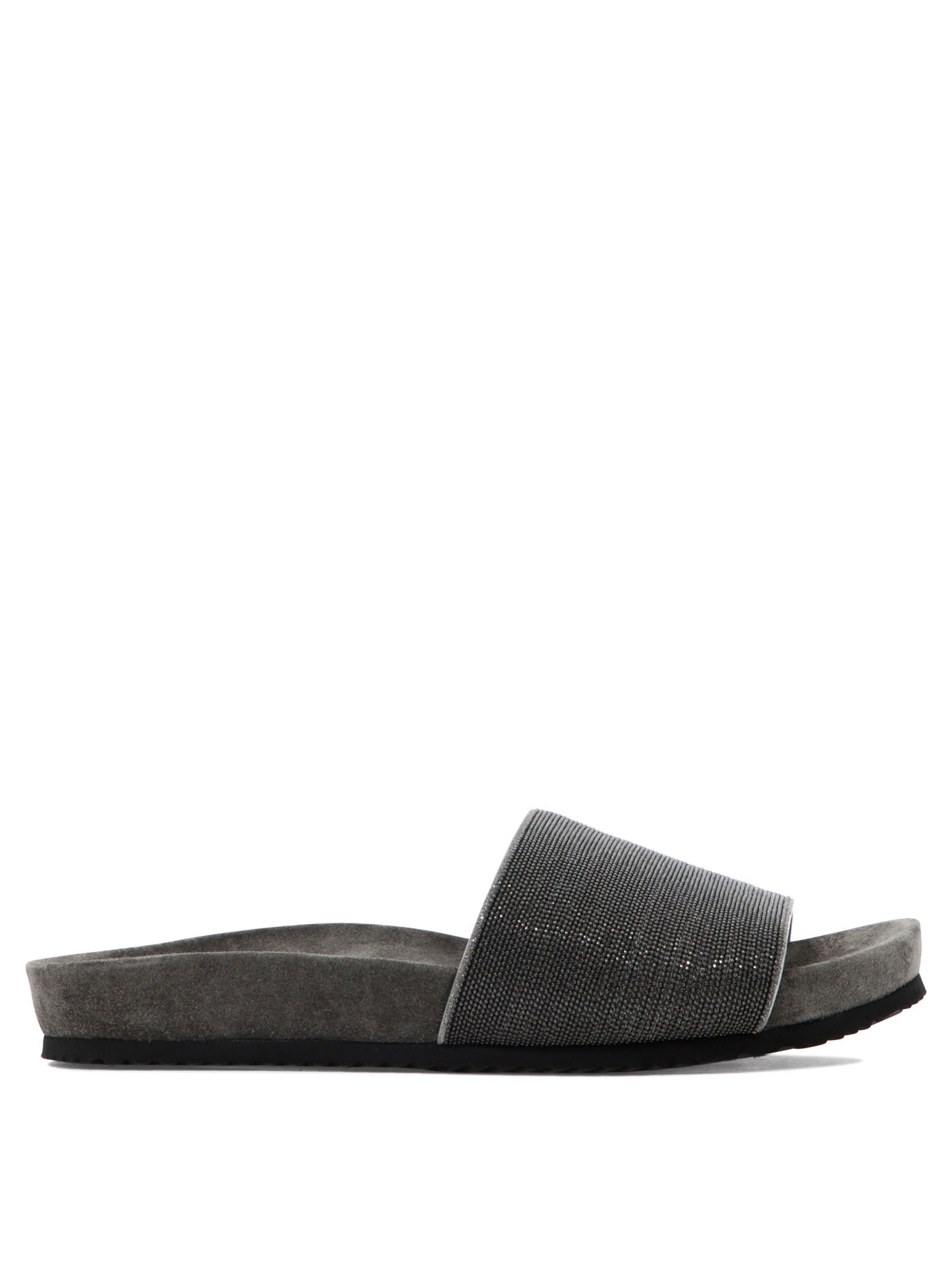 Suede "Precious" slides