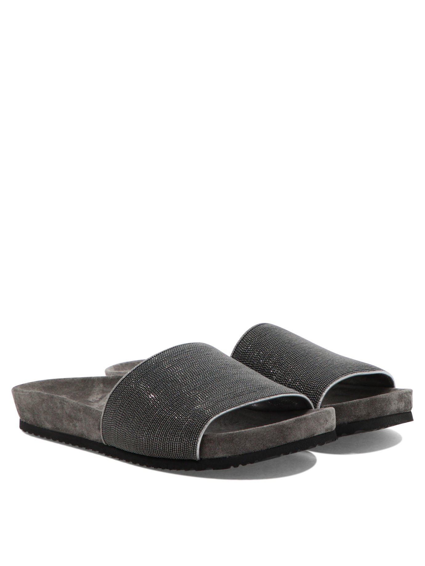 Suede "Precious" slides - Image 2