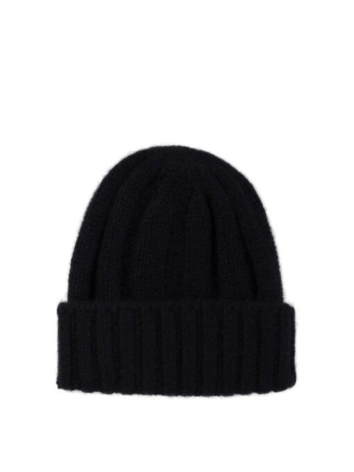 Ribbed cashmere beanie