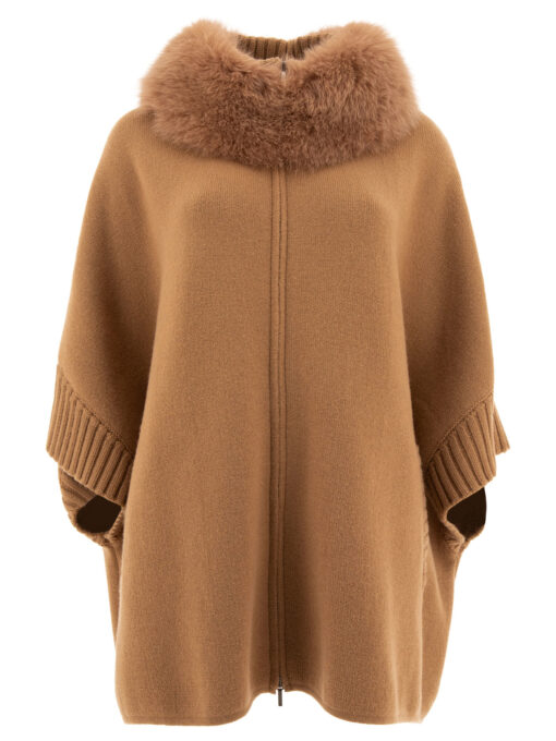 Wool and cashmere poncho