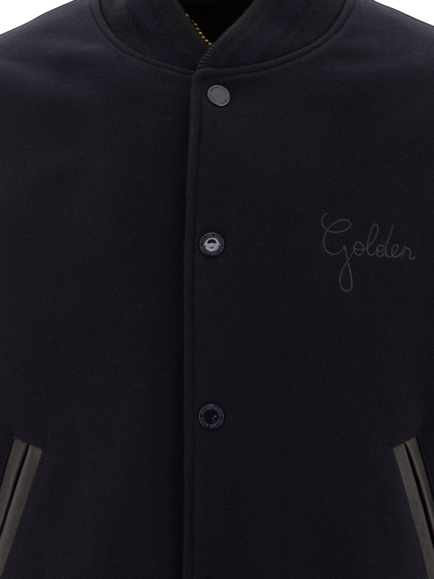 Wool and leather bomber jacket - Image 3