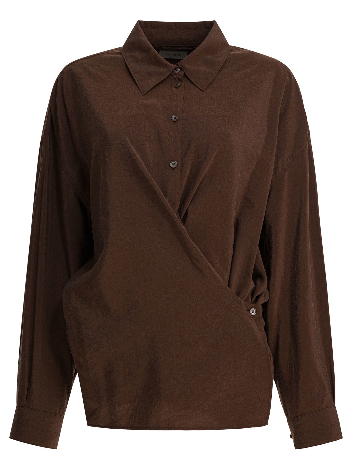 Asymmetrical silk shirt