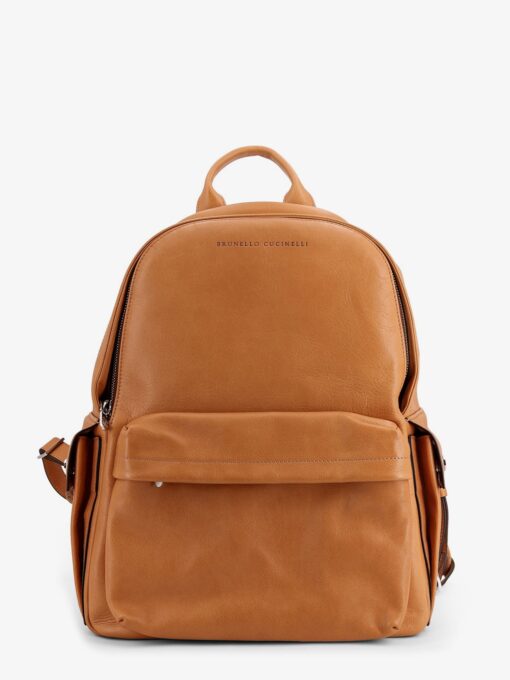 Travel leather backpack