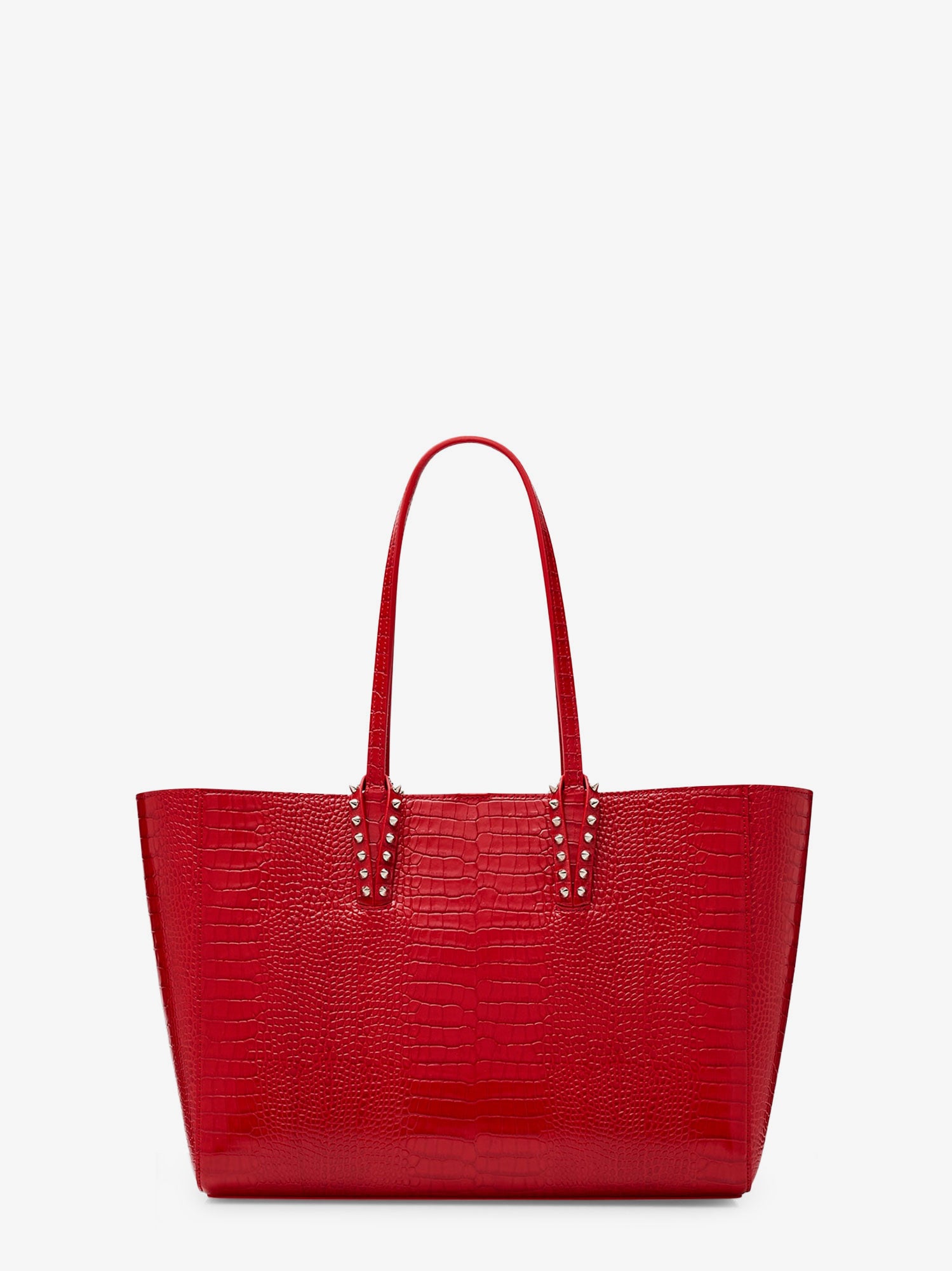 Cabata leather shoulder bag with croco effect - Image 2