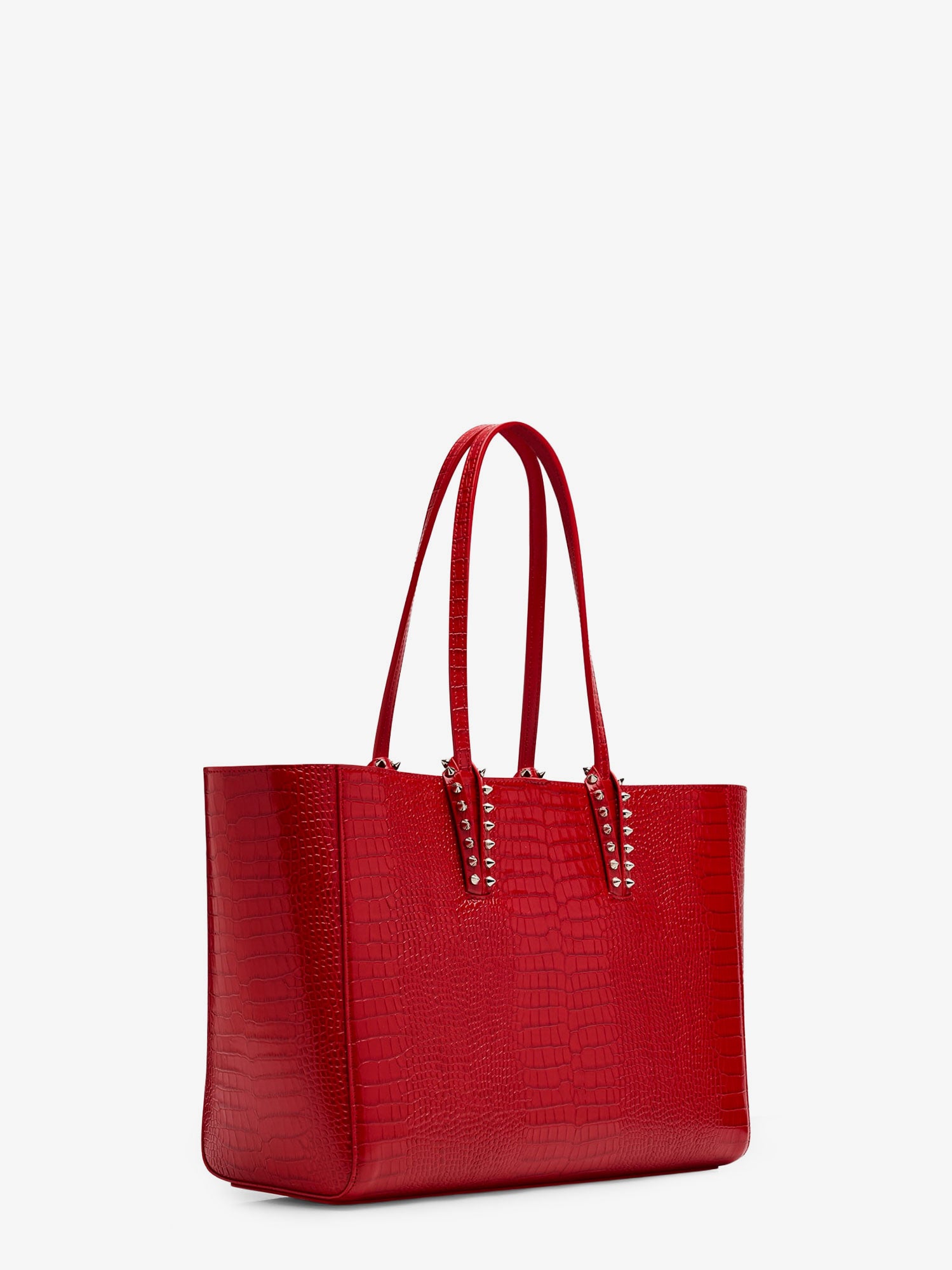 Cabata leather shoulder bag with croco effect - Image 3