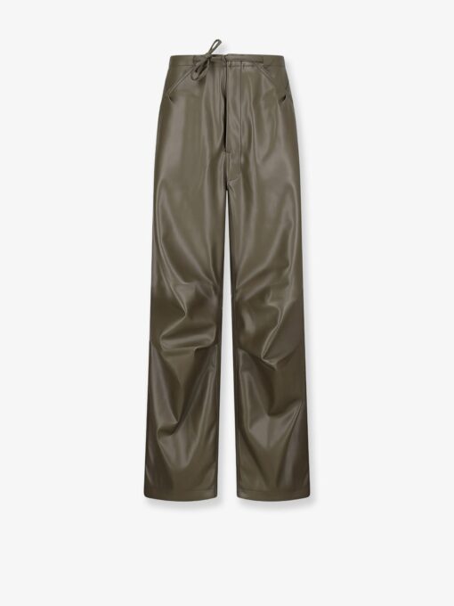 Faux leather relaxed fit trousers