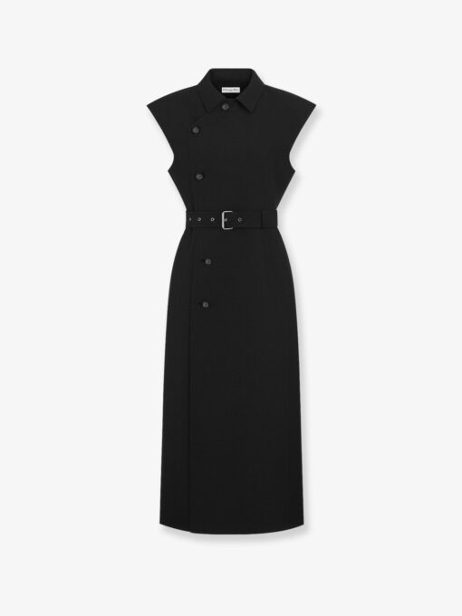 Virgin wool and silk midi dress