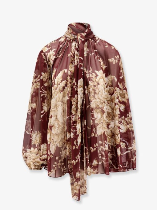 Chiffon shirt with Rose print