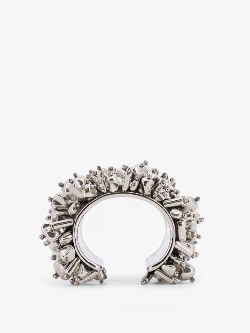 Brass bracelet with jewel embellishments