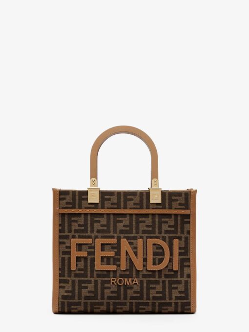 Fendi Sunshine Small jacquard FF fabric shoulder bag