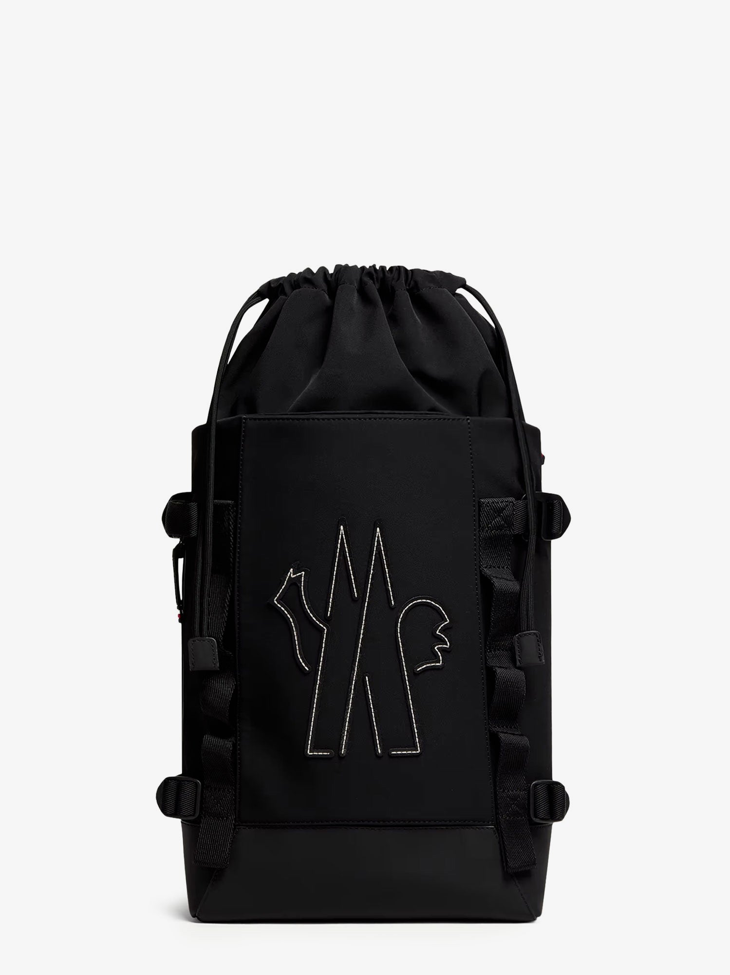 Nylon backpack with logo patch