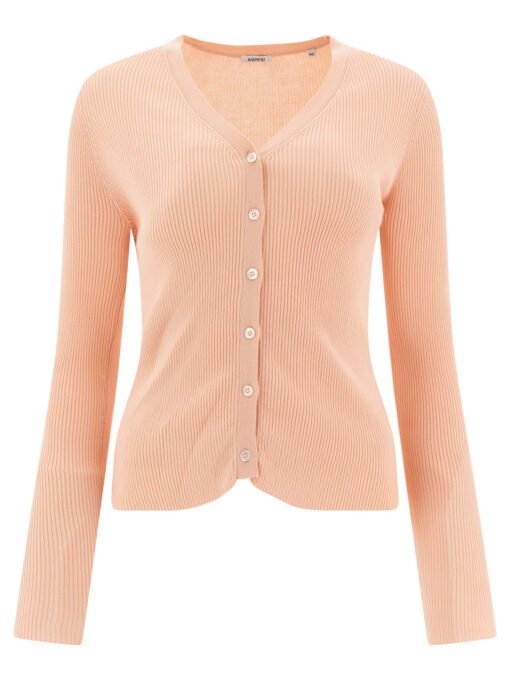 Cardigan in cotone con scollo a V