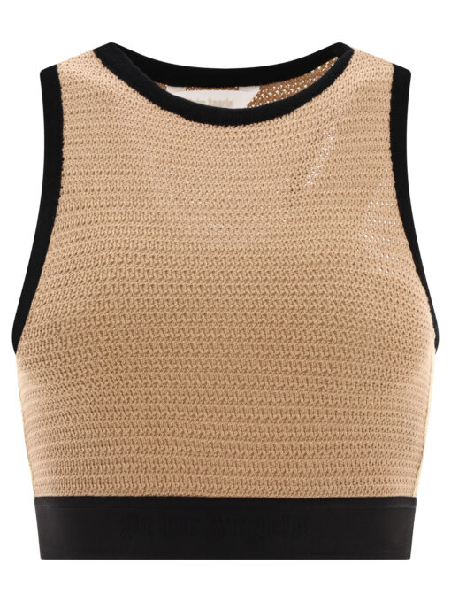 "Logo Tape" knit top