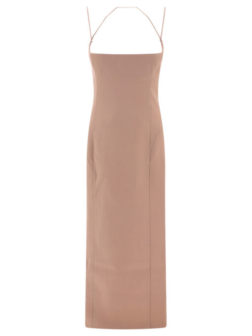 Gabardine midi dress