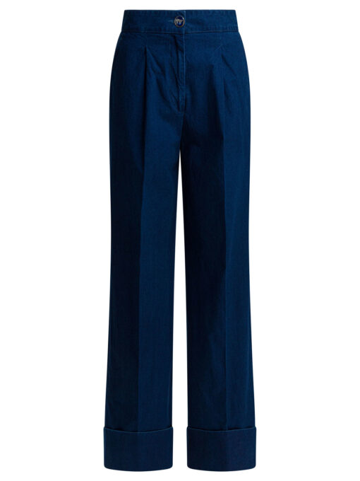 Wide-leg jeans with pleats