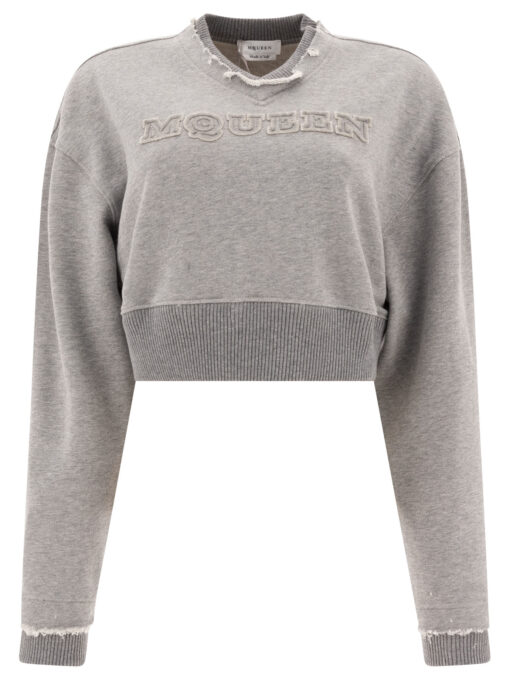 Cropped sweatshirt with McQueen logo