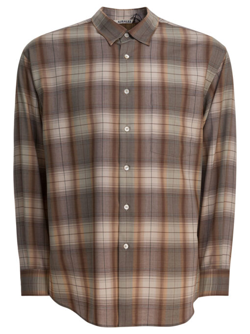 Check wool shirt
