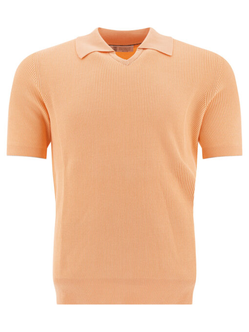 Linen and cotton polo shirt