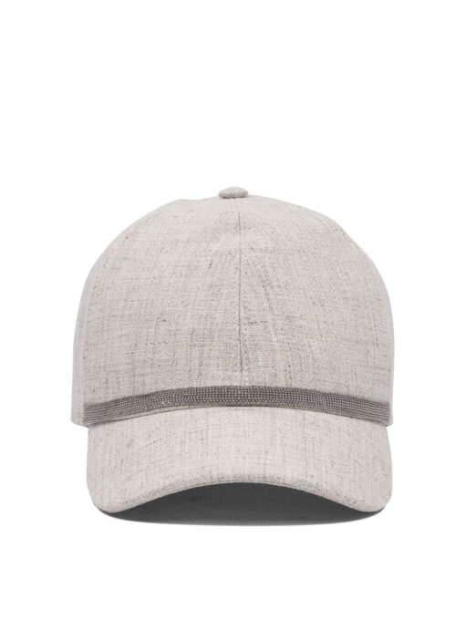 Linen Baseball Hat with Shiny Band