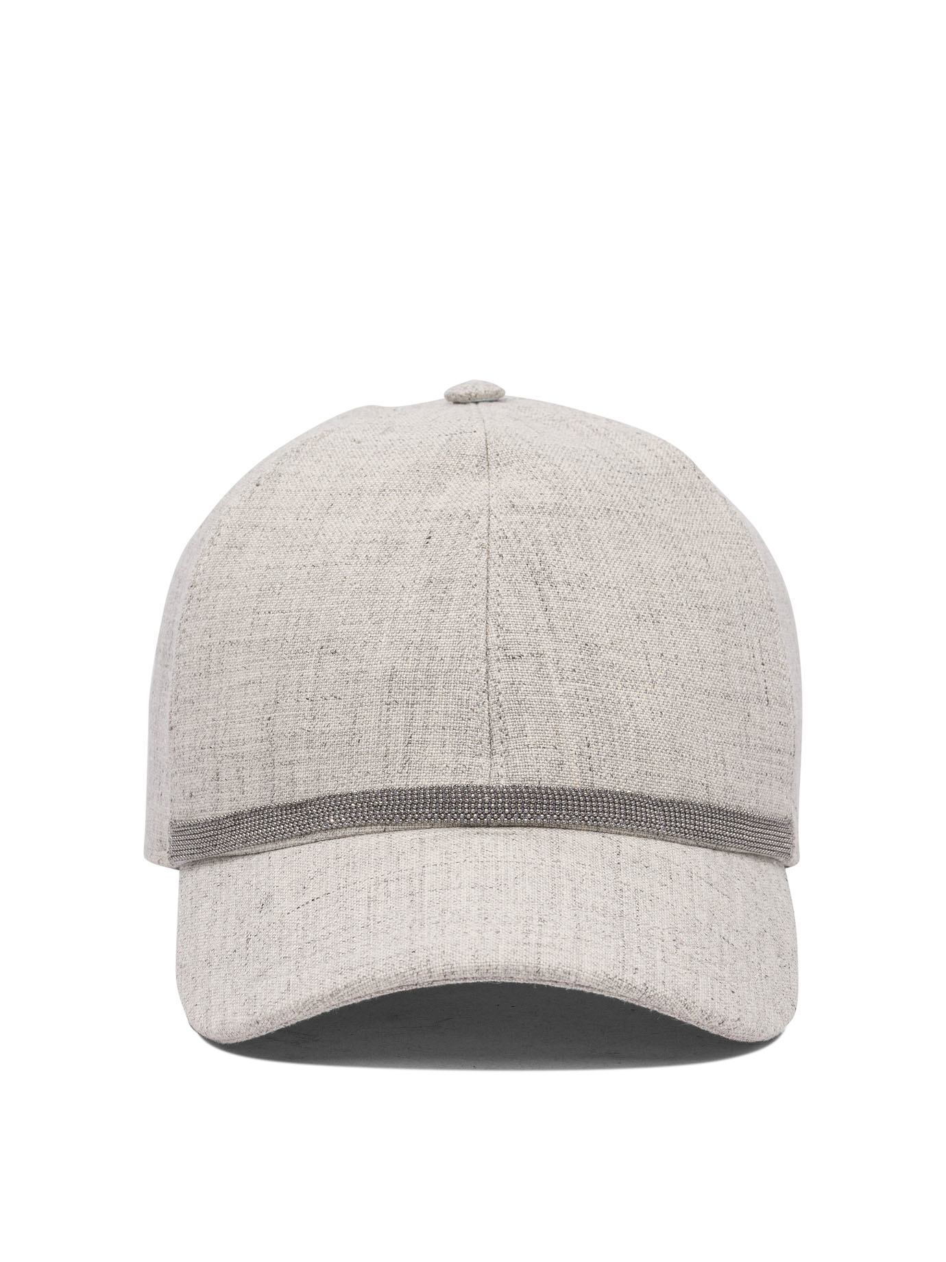 Linen Baseball Hat with Shiny Band