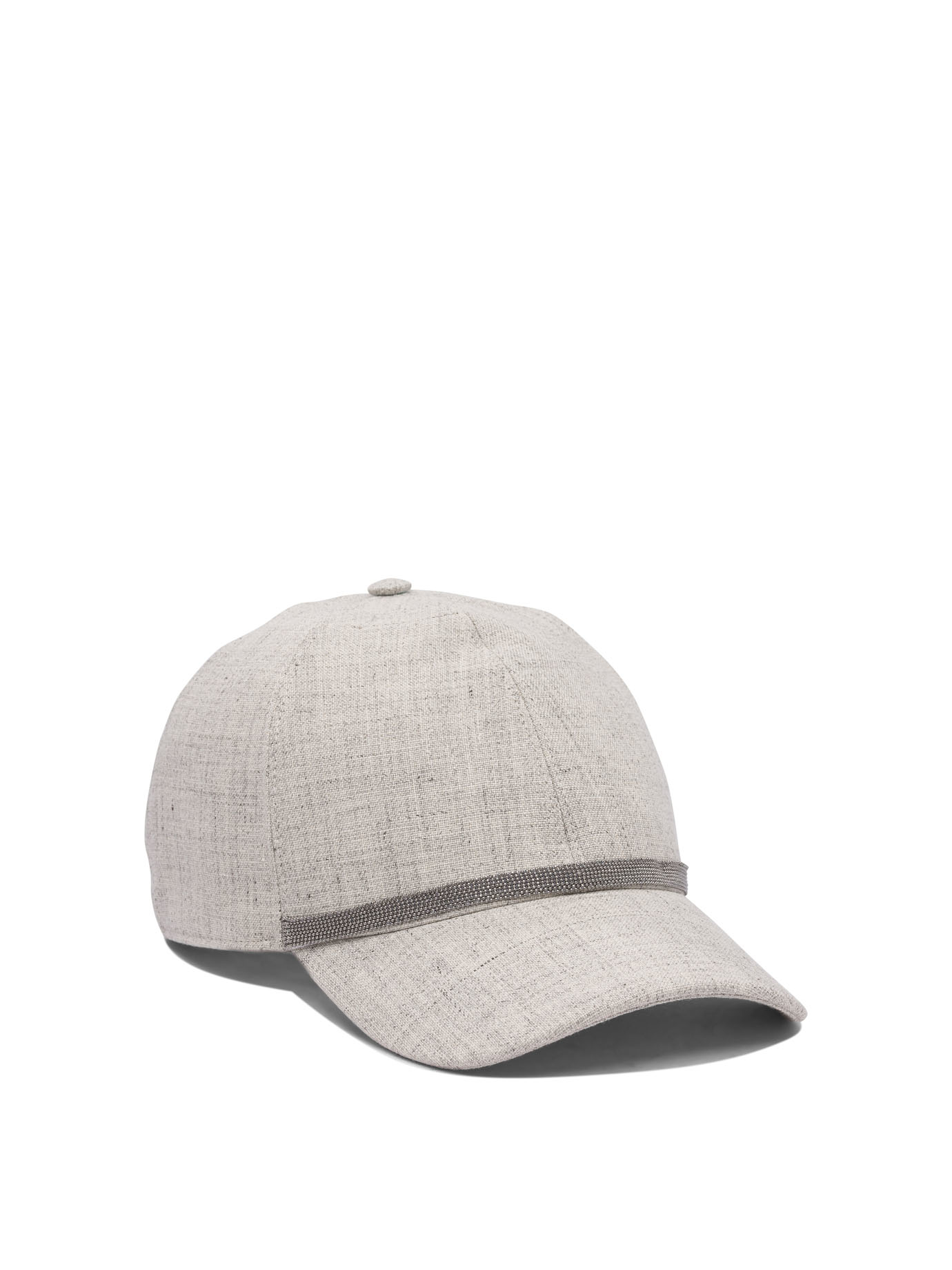 Linen Baseball Hat with Shiny Band - Image 2