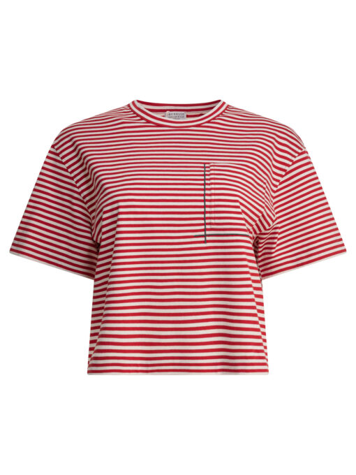 T-shirt with Shiny Pocket Detail