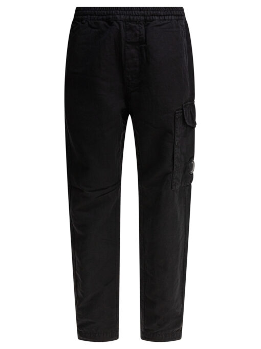 Cotton and linen cargo trousers