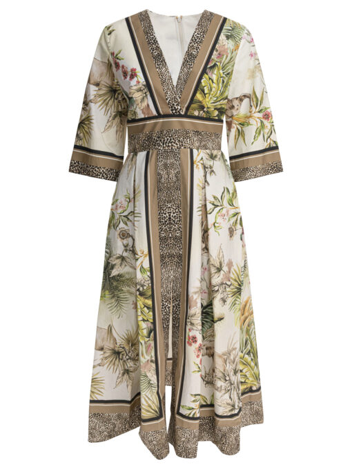 Printed Cotton Midi Dress FOULARD40 PRINTED COTTON