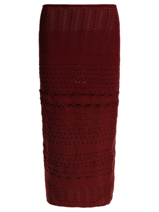 Cut-out knit skirt