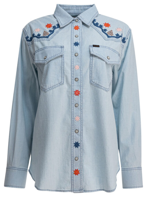 Western-style embroidered shirt