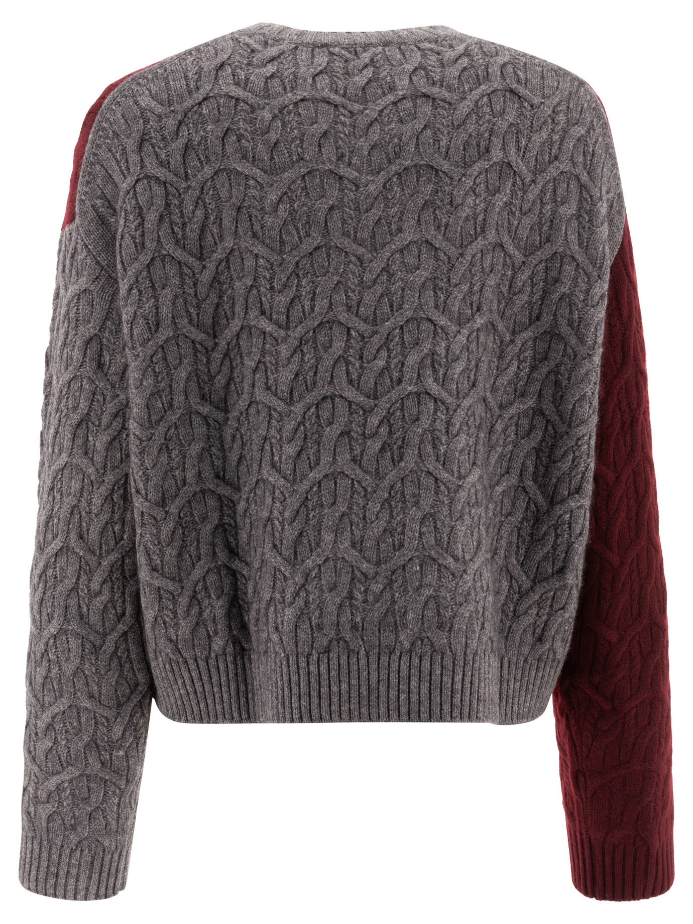 Bi-color crewneck sweater - Image 2