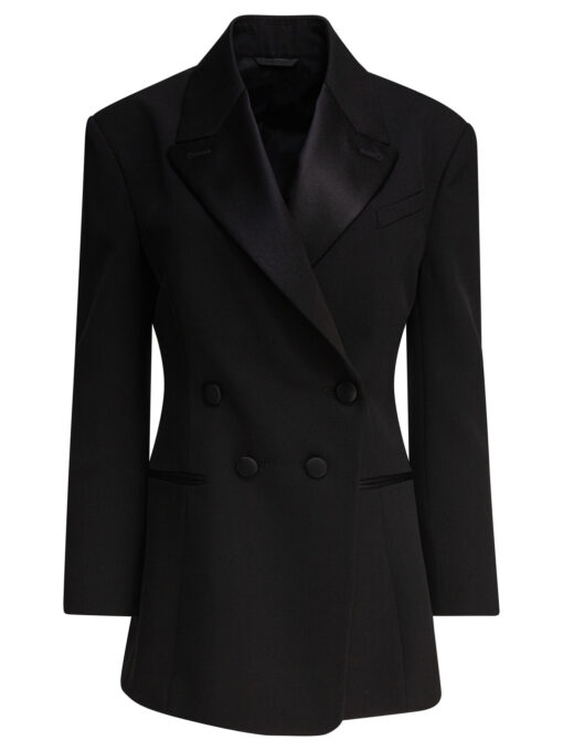 Blazer with pleated back