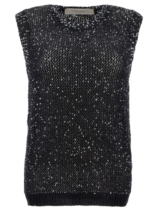 Knit top with sequins