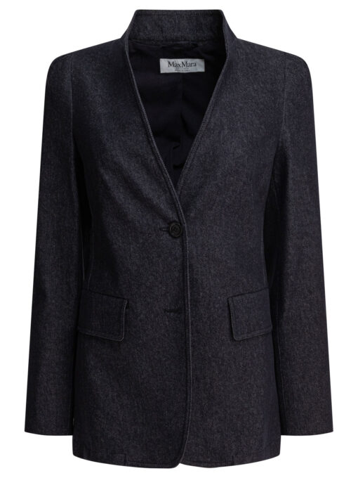Denim-effect blazer
