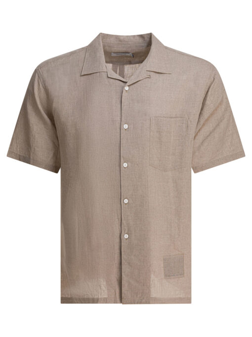 "Voyager" oxford linen shirt