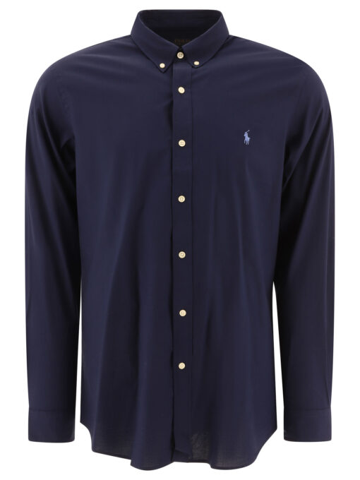 Slim-fit stretch poplin shirt