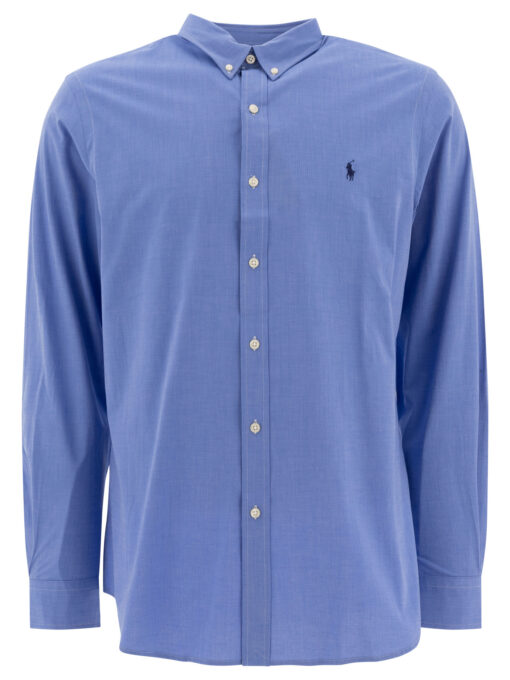 Slim-fit stretch fil-à-fil shirt