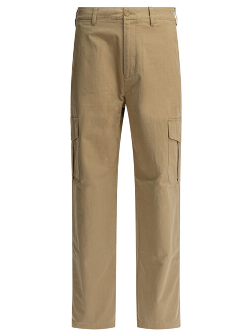 Cotton and linen cargo trousers