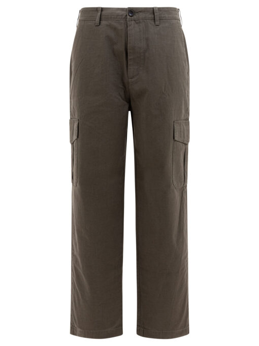 Cotton and linen cargo trousers