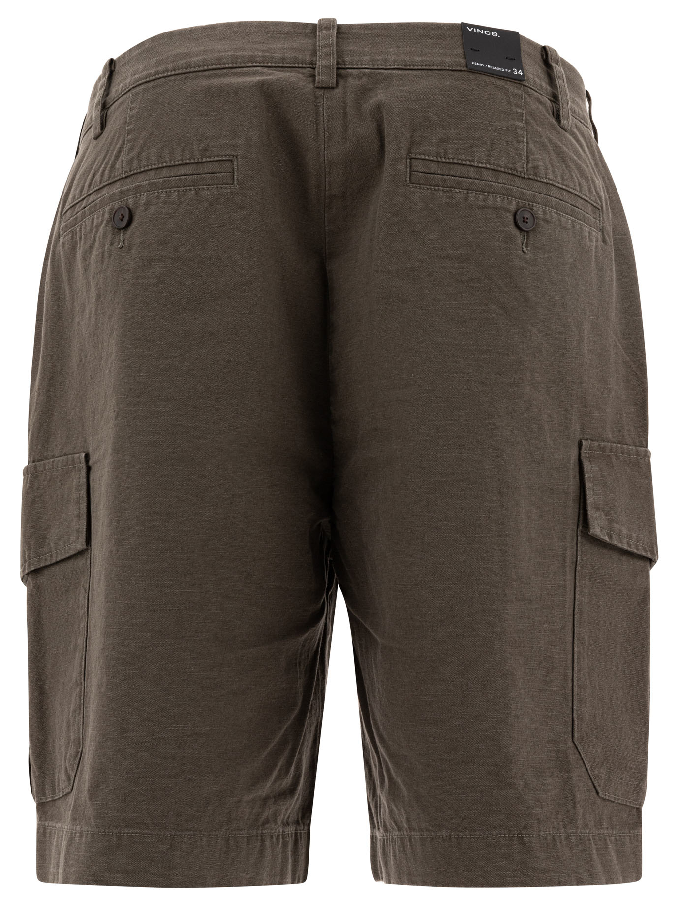 Cotton and linen cargo shorts - Image 2