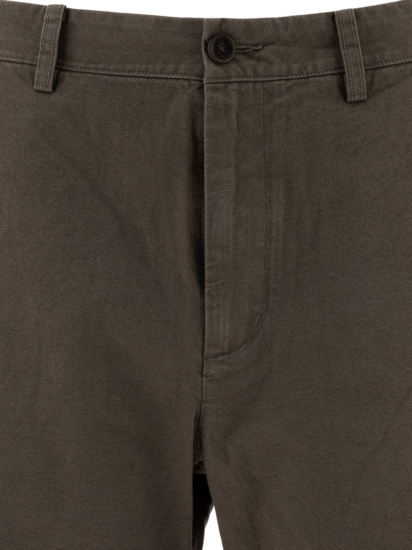 Cotton and linen cargo shorts - Image 3