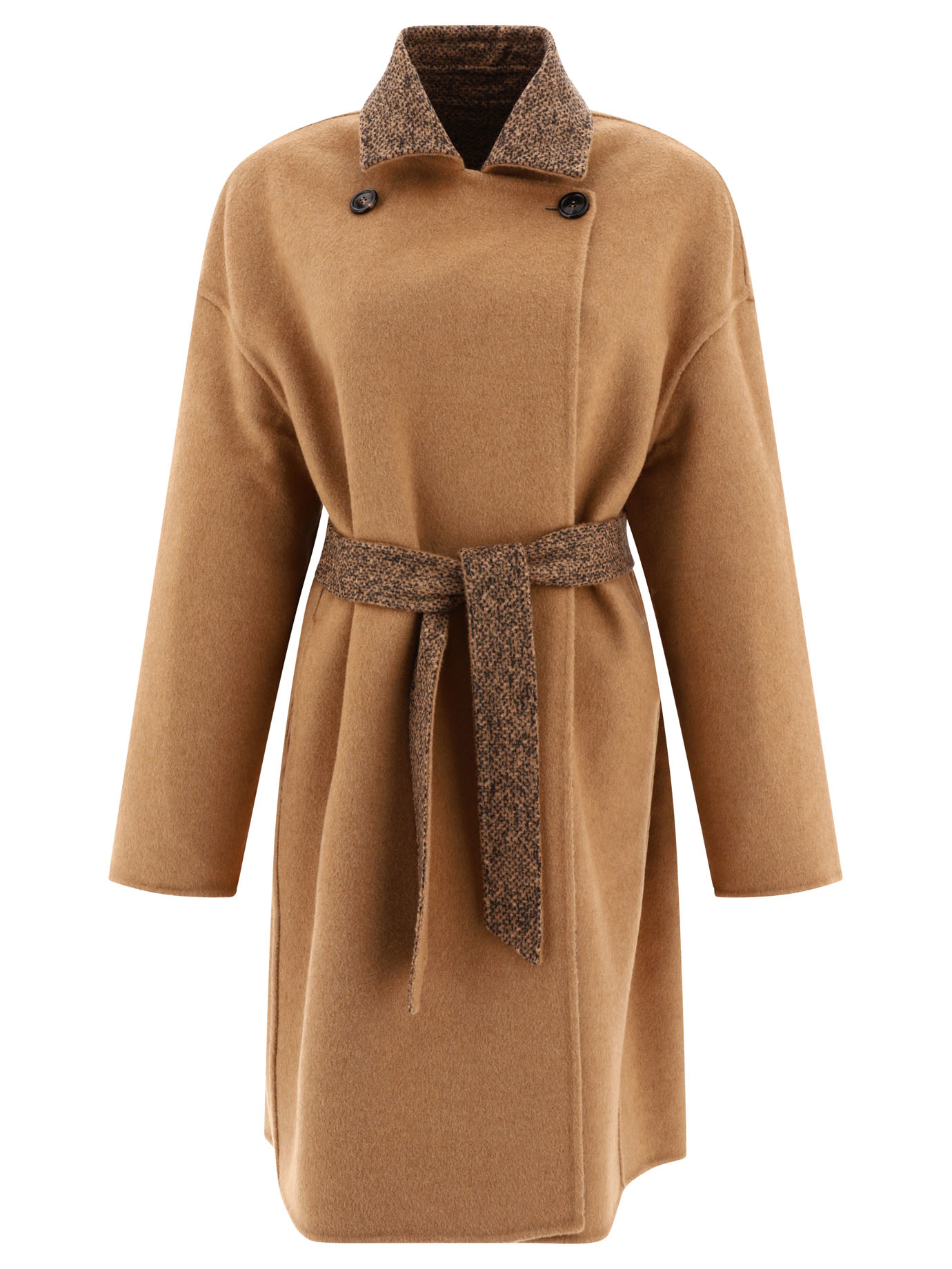 "Evelin" reversible camel and wool coat - Image 2