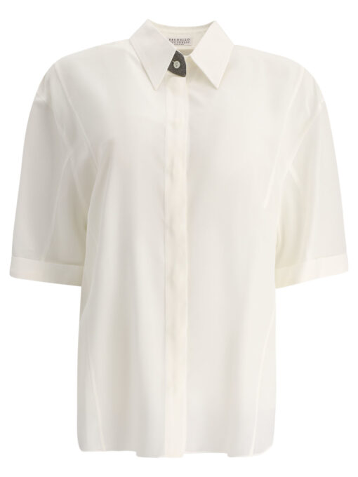 Crepe de chine shirt with Precious Buttonhole