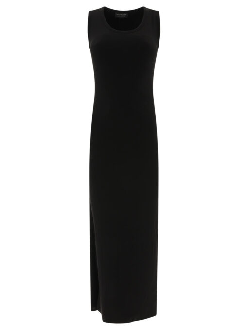Ribbed jersey sleeveless dress