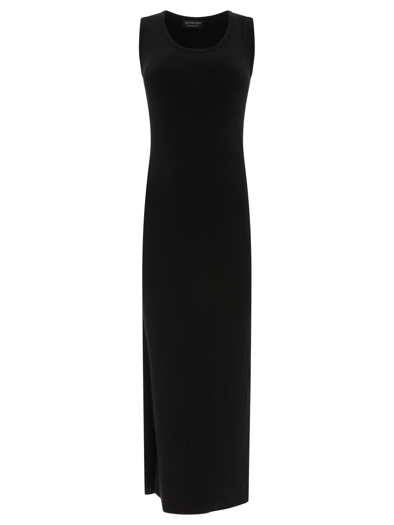 Ribbed jersey sleeveless dress