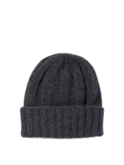 Ribbed cashmere beanie