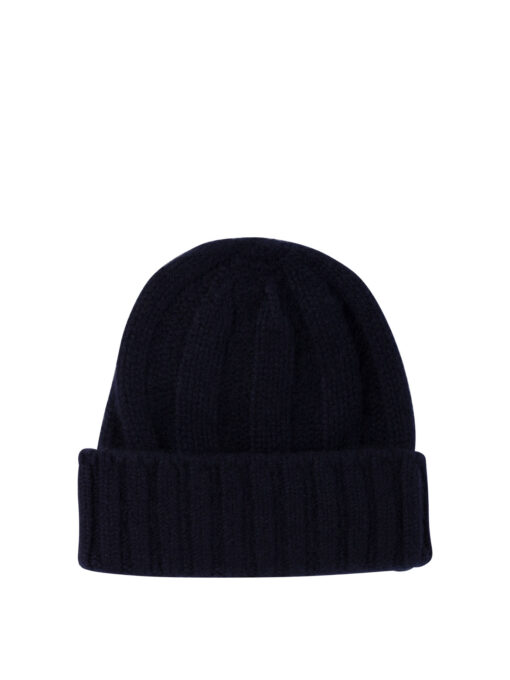 Ribbed cashmere beanie