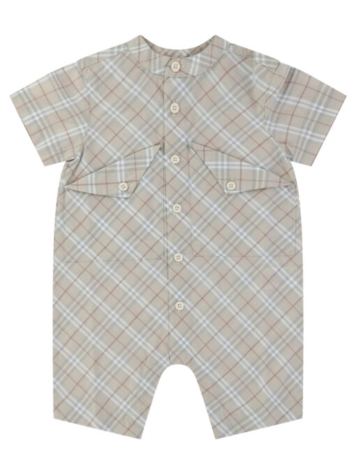 Check cotton playsuit
